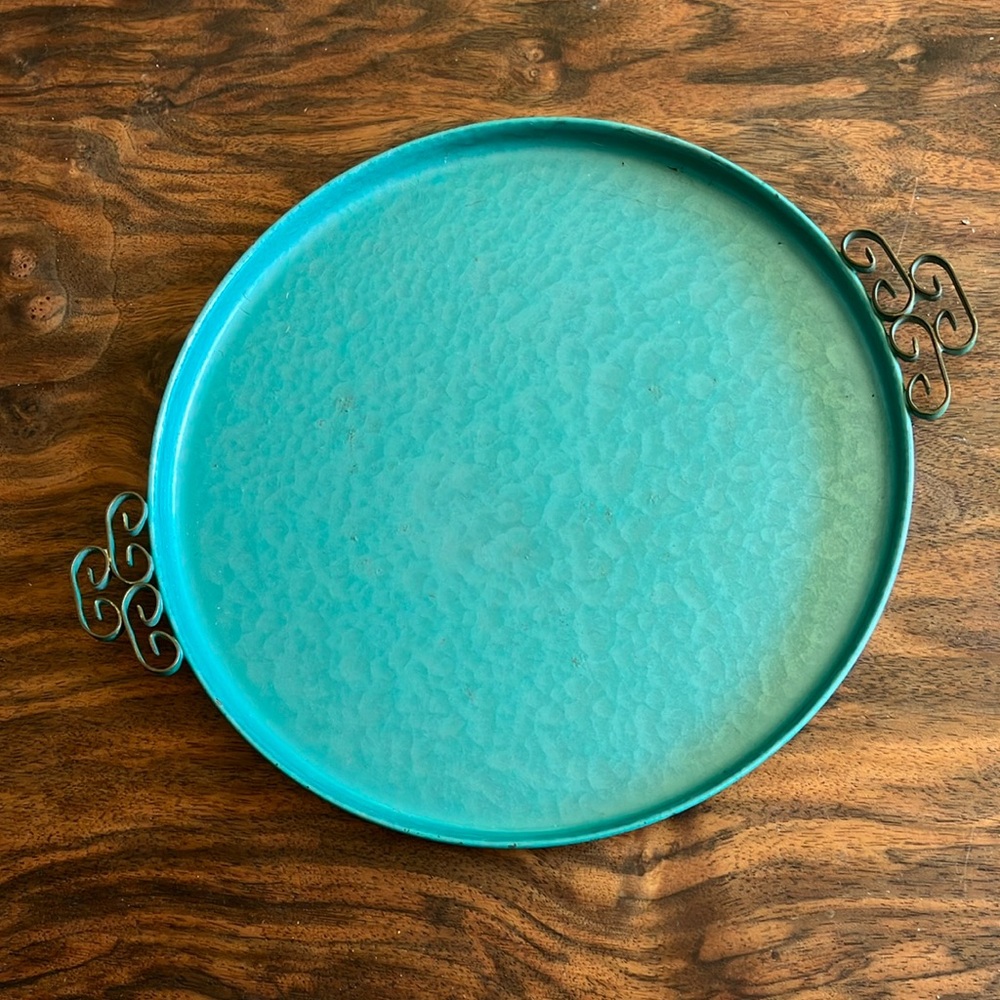 Vintage Moire Glaze Kyes 10” Tray